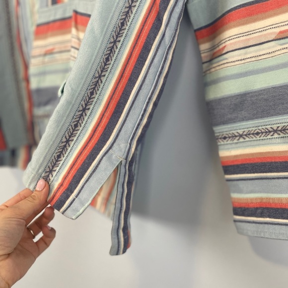 Faherty Womens Baja Hoodie Sierra Paradise Cotton Blend Sz Medium M Aztec Cozy - Picture 8 of 9